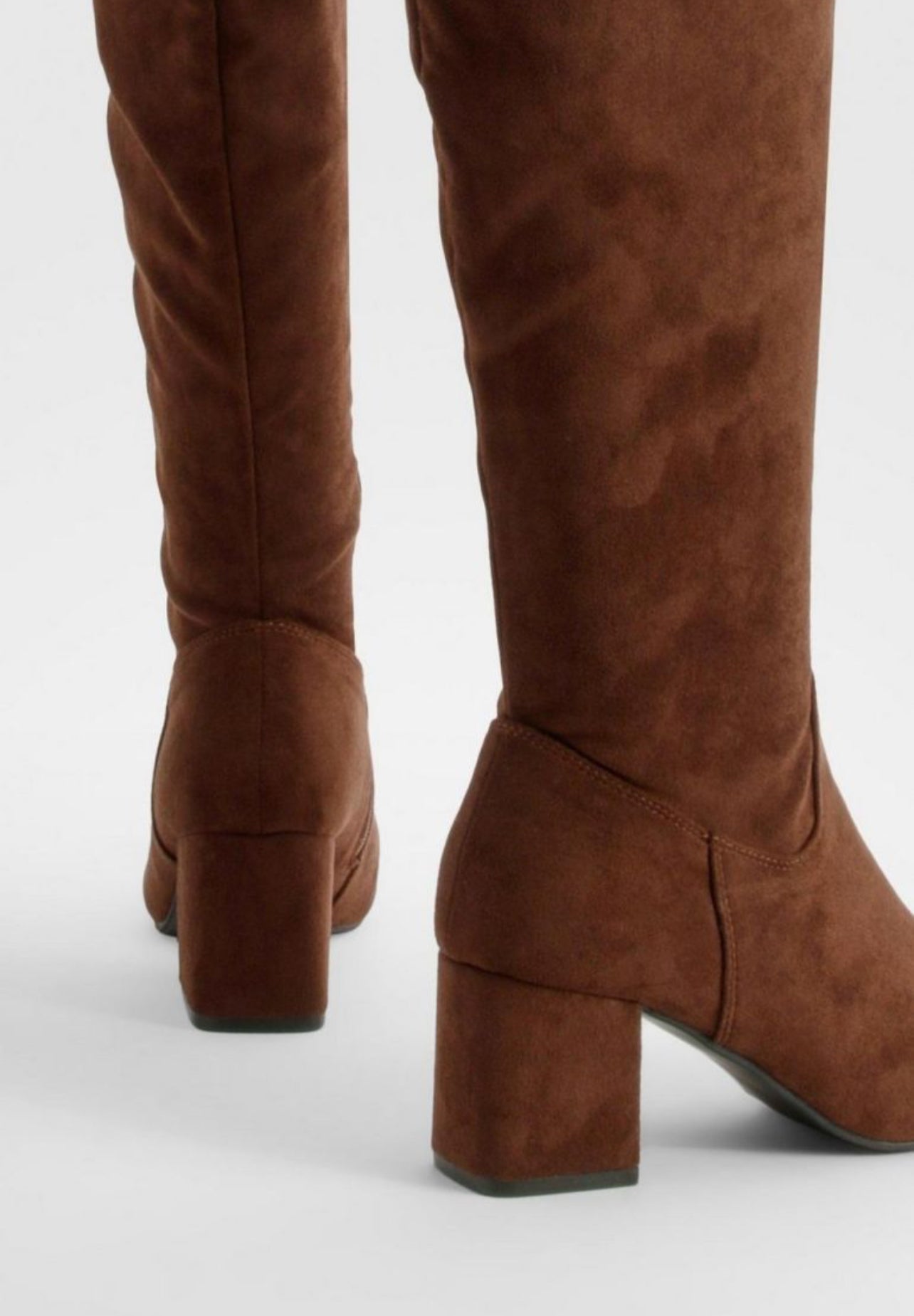 Black  Knee High Heeled Boot