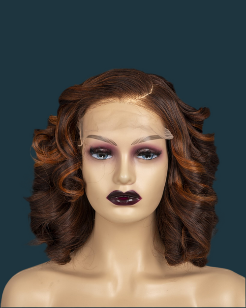 10” orange  bouncy Wig