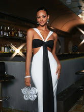 Mira draped maxi dress with lace-up detail