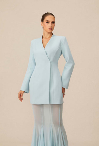 Mimi V-Neck Blazer Maxi Dress