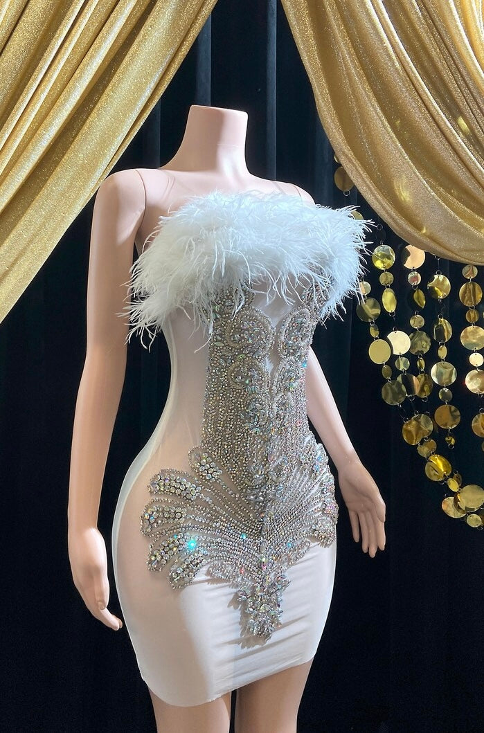 Tulle Rhinestone Dress