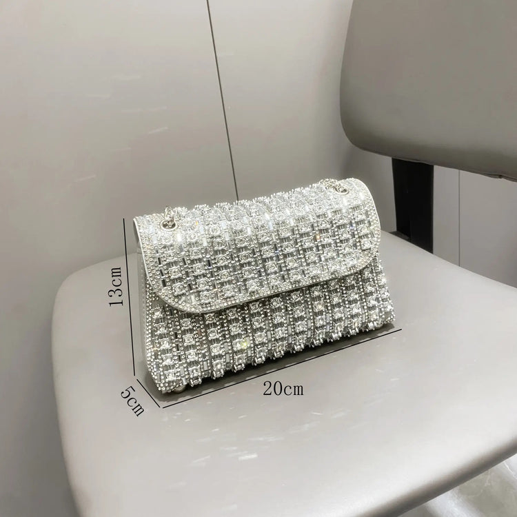 Rhinestone evening bag fashion diamonds handbags luxury chain party handbags / crossbody bags ladies evening bags - Yembifashion 