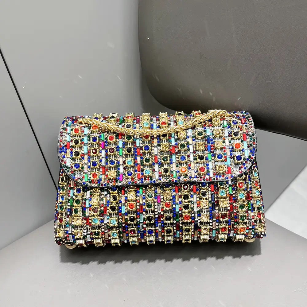 Rhinestone evening bag fashion diamonds handbags luxury chain party handbags / crossbody bags ladies evening bags - Yembifashion 
