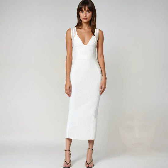 Laury White Bandage Dress