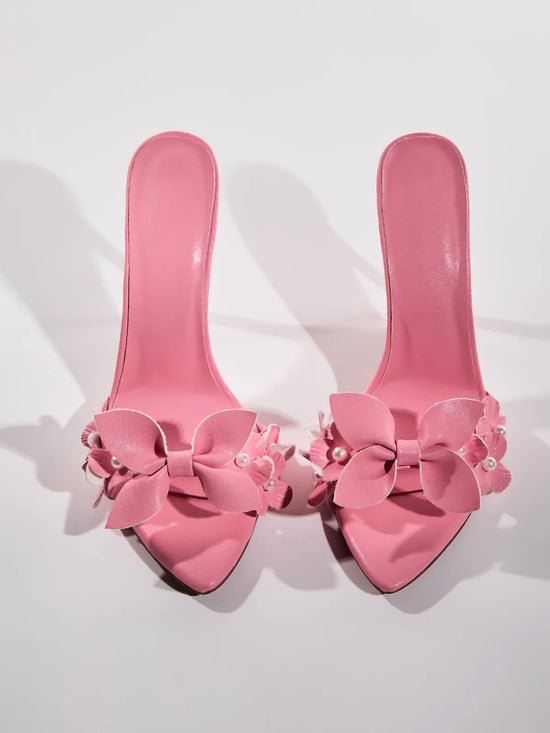 Flower Slippers In Pink