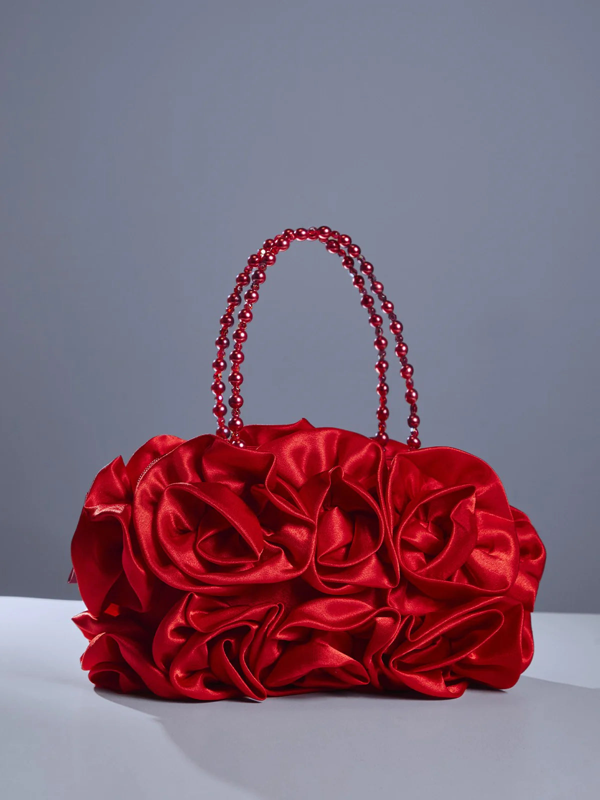 Edy Red Flower Satin Bag