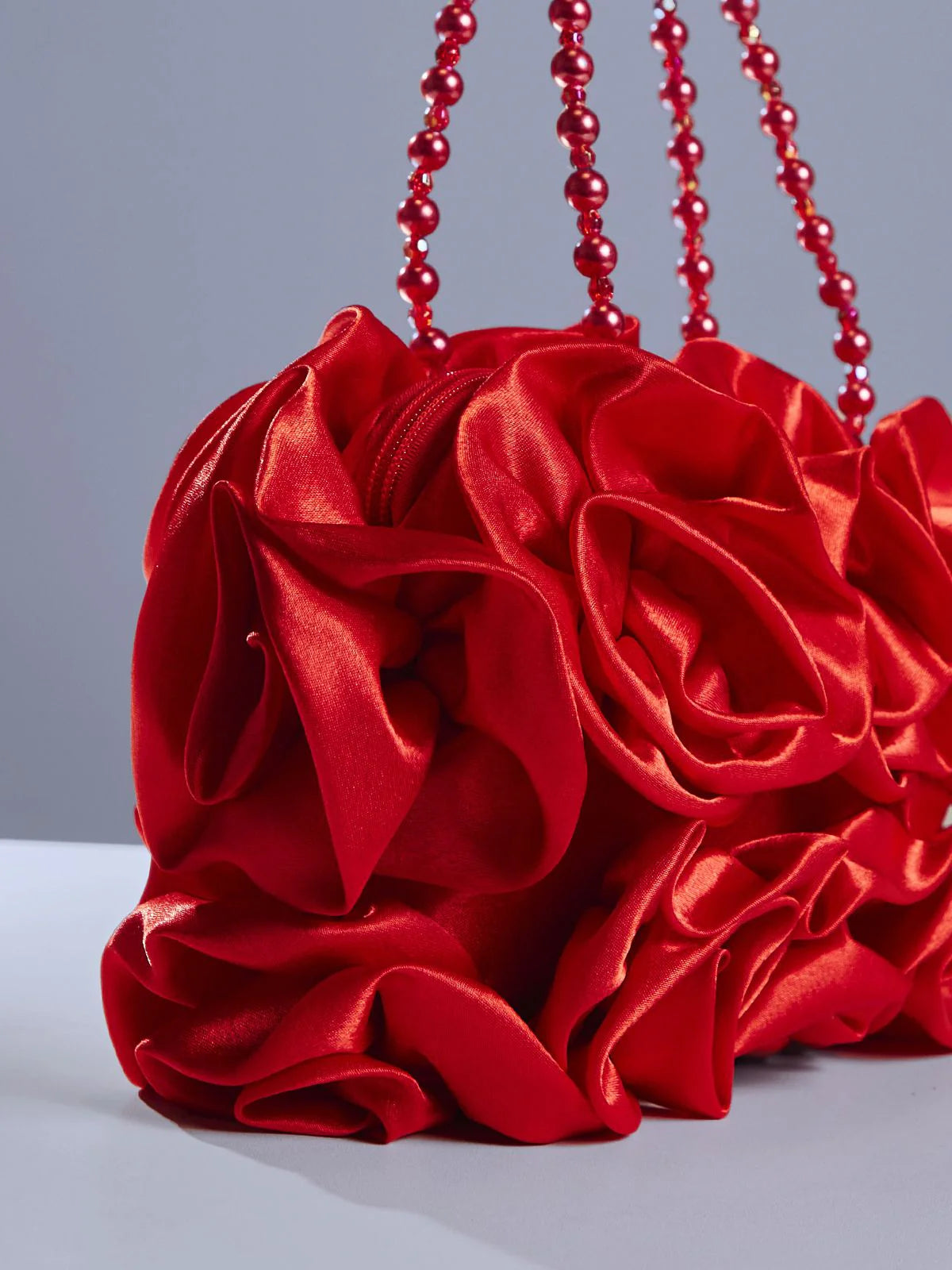 Edy Red Flower Satin Bag
