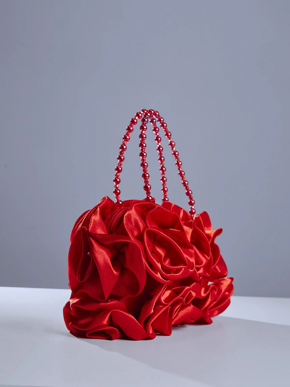 Edy Red Flower Satin Bag