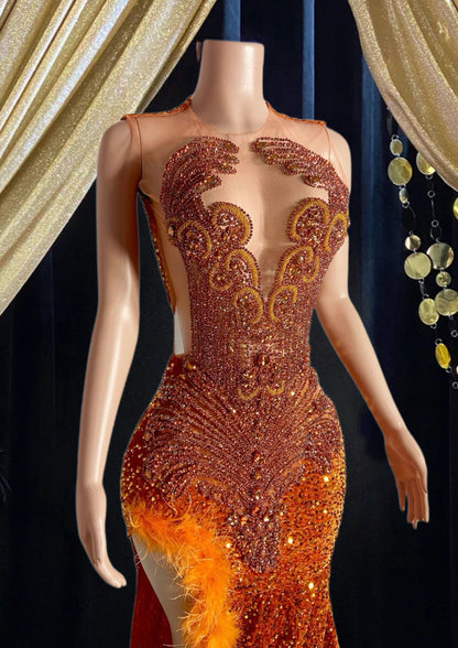 Luxury Prom Dress Applique Dress Design Custom Made Wide Mermaid Style Dress - Yembifashion 