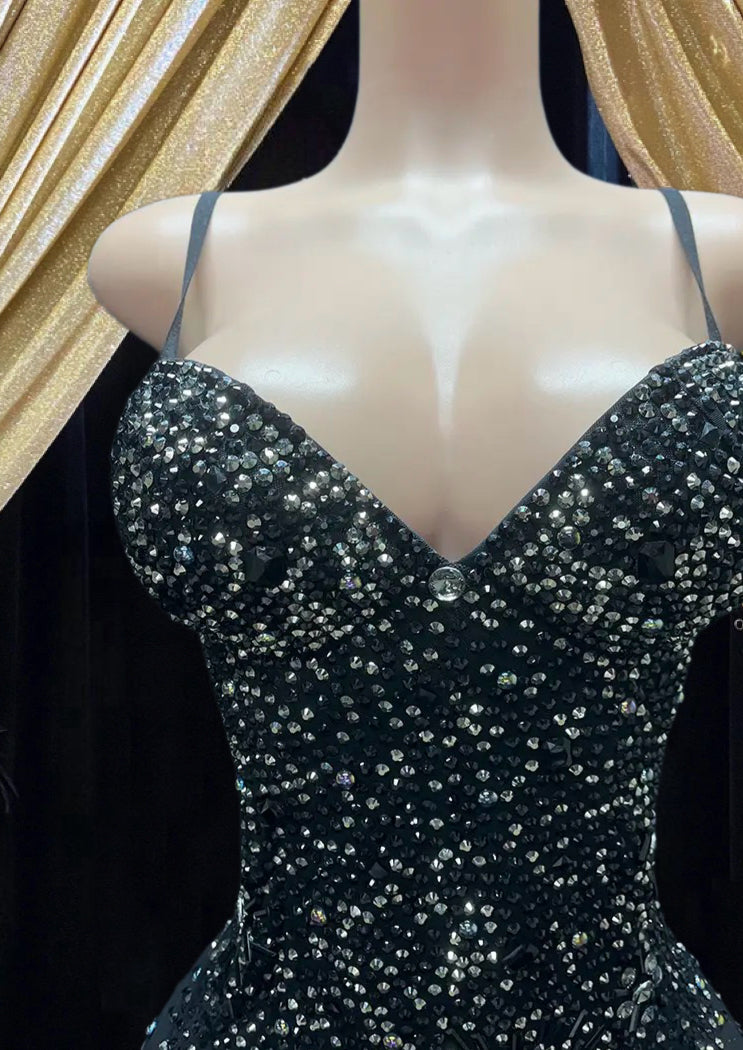 Black Diamante Bodysuit