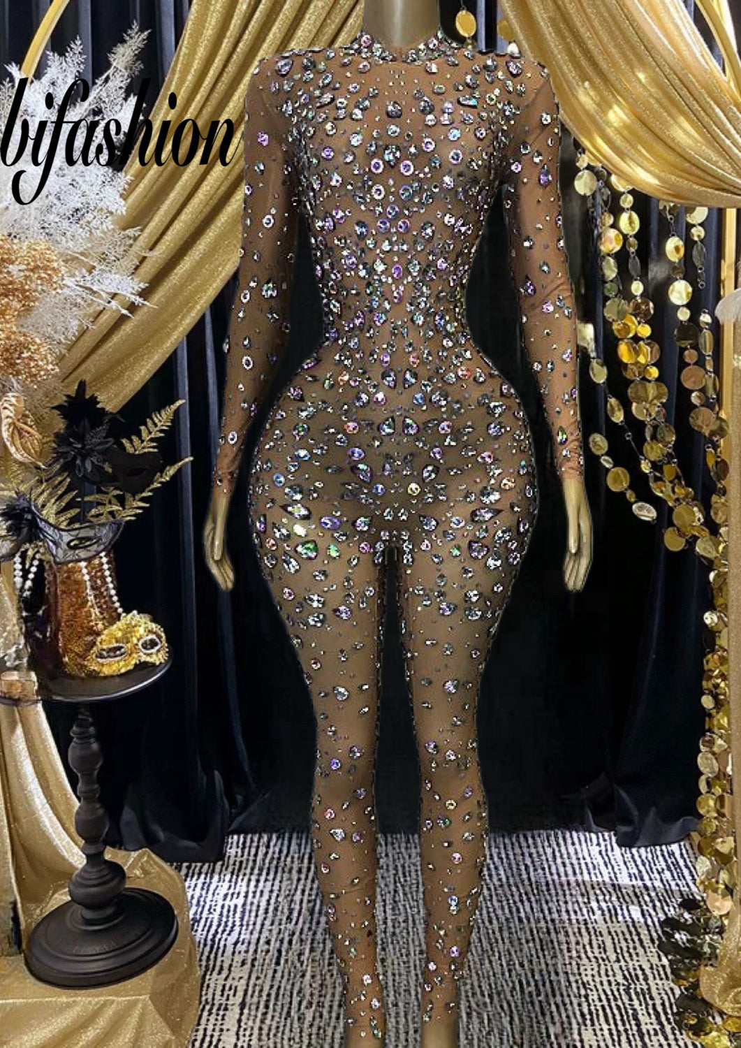  Love Diamante Bodysuit with sparkling diamante details for a stunning, glamorous look.