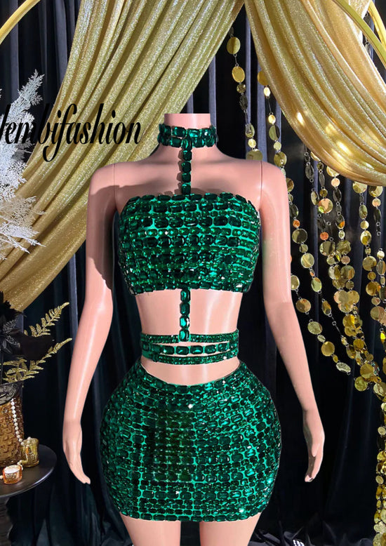 Ethan Green Set Dress