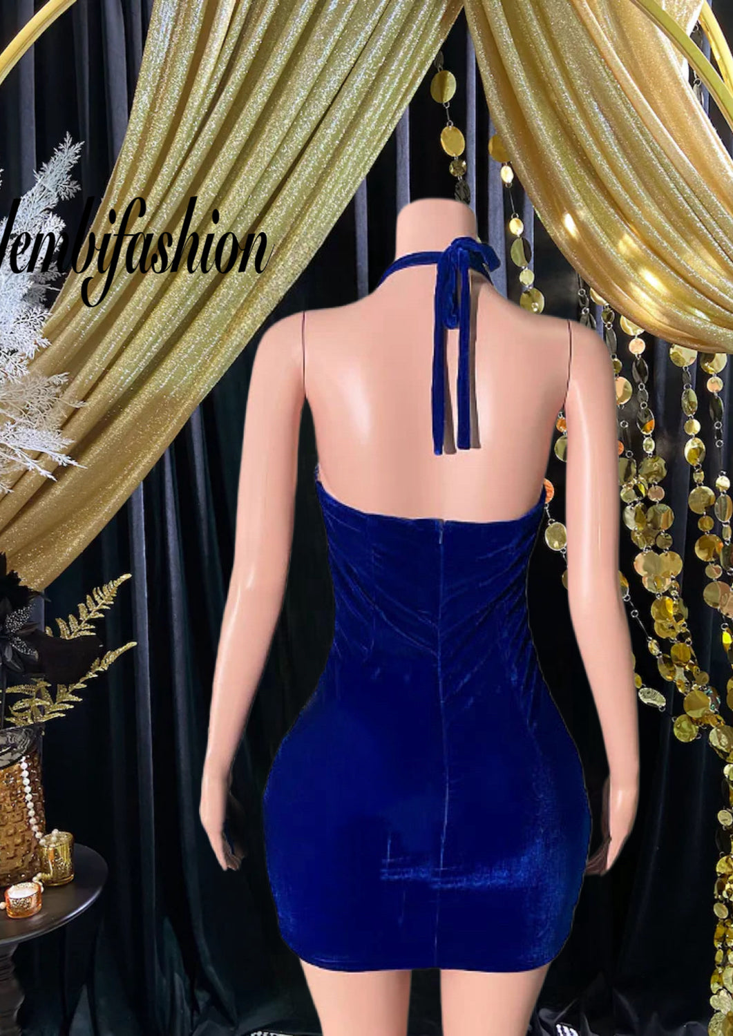 Blue Diamante Dress