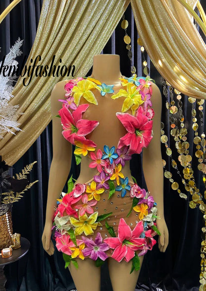 Flower Mesh Dress