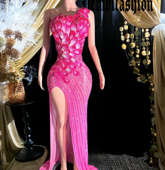 Prisca Rhinestone Evening Dress