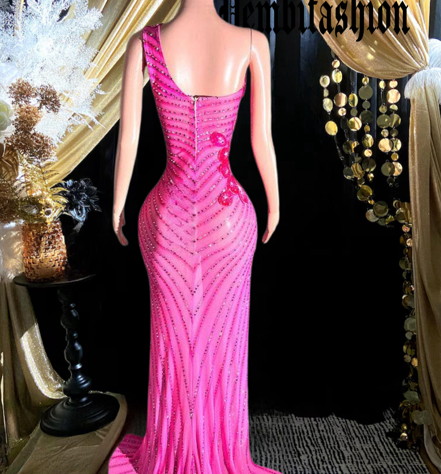 Prisca Rhinestone Evening Dress