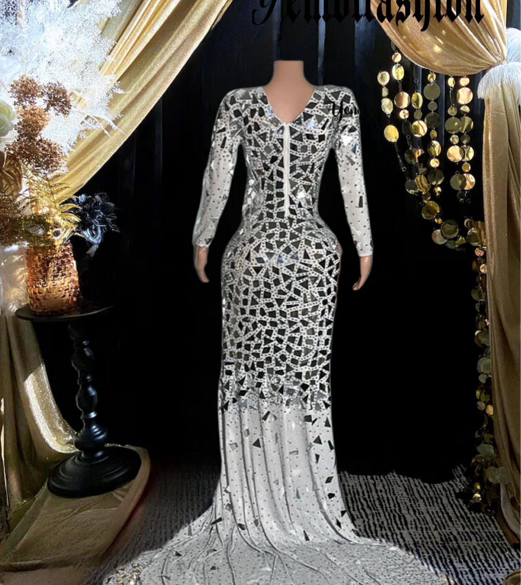 Diamante Dress With Mirror