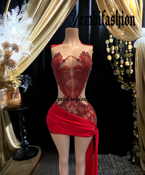 Elie Diamond Mesh Dress-  Mini  Dress