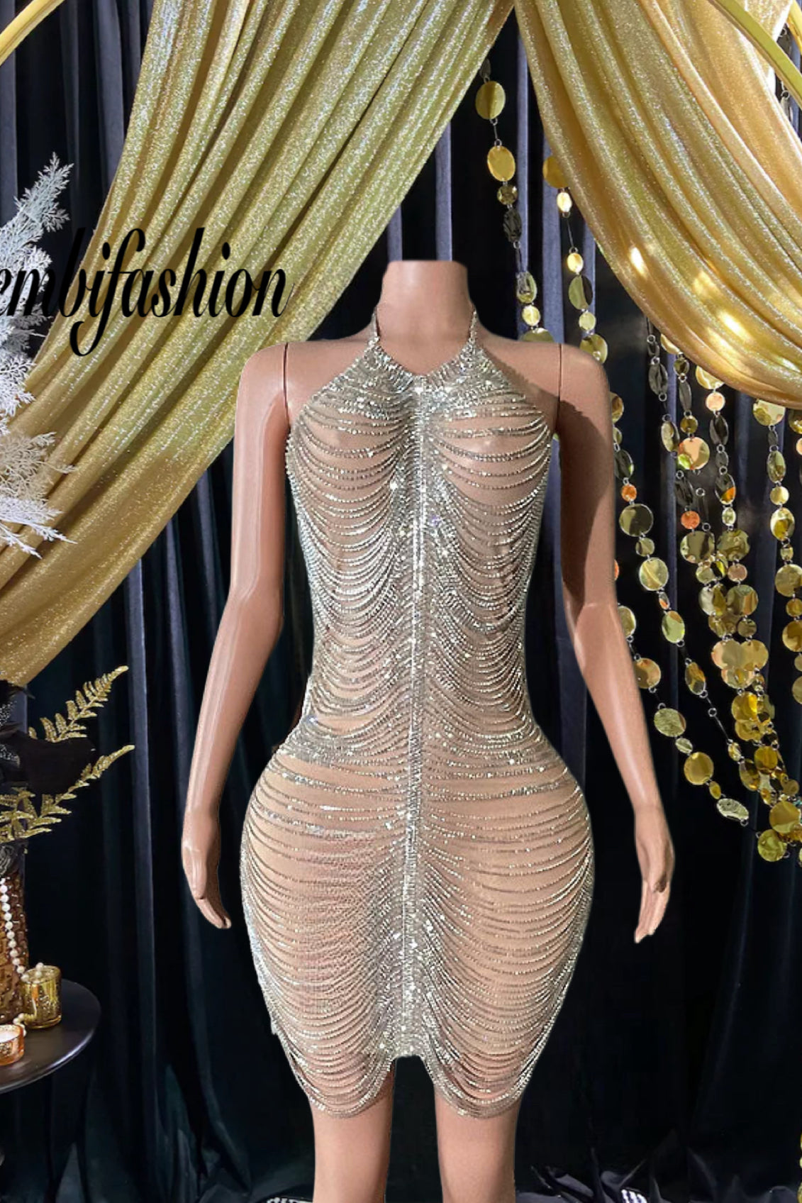 Silver Rhinestone Bling Dress