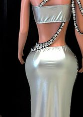 A chic brown two-piece Mira set, featuring a stylish and comfortable design for everyday elegance.