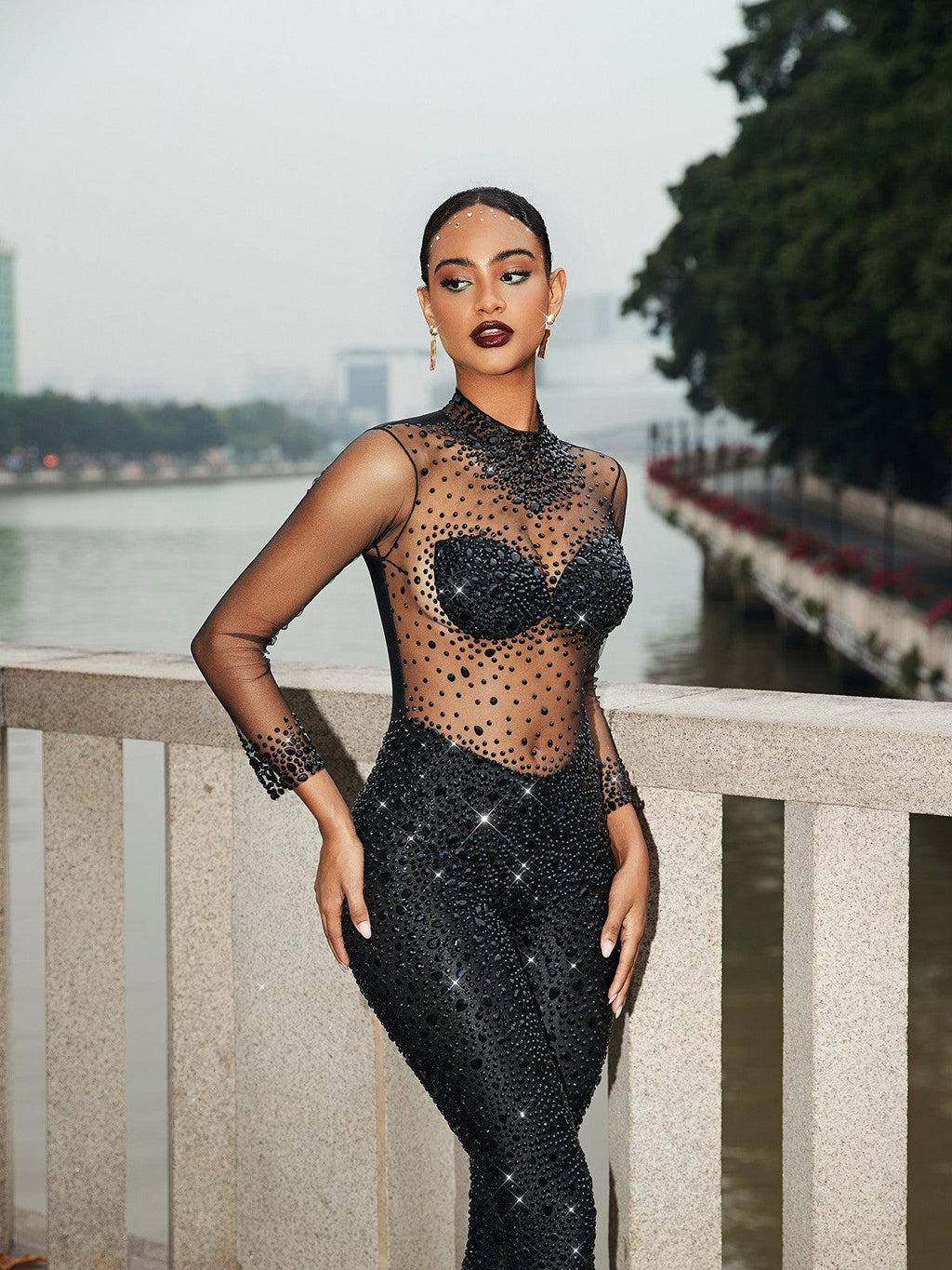 Laure  Diamante Bodysuit