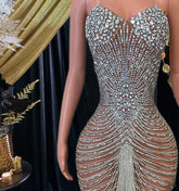 A chic Losi Tassel Mini Dress with tassel detailing, perfect as a prom dress or sexy dress for special events.