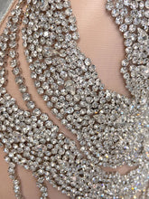 Silver Bling Party Dress with Rhinestone and Tassel Details