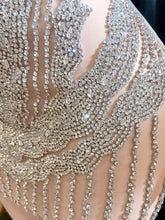 Silver Bling Party Dress with Rhinestone and Tassel Details