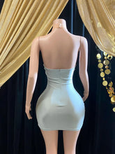 Silver Bling Party Dress with Rhinestone and Tassel Details