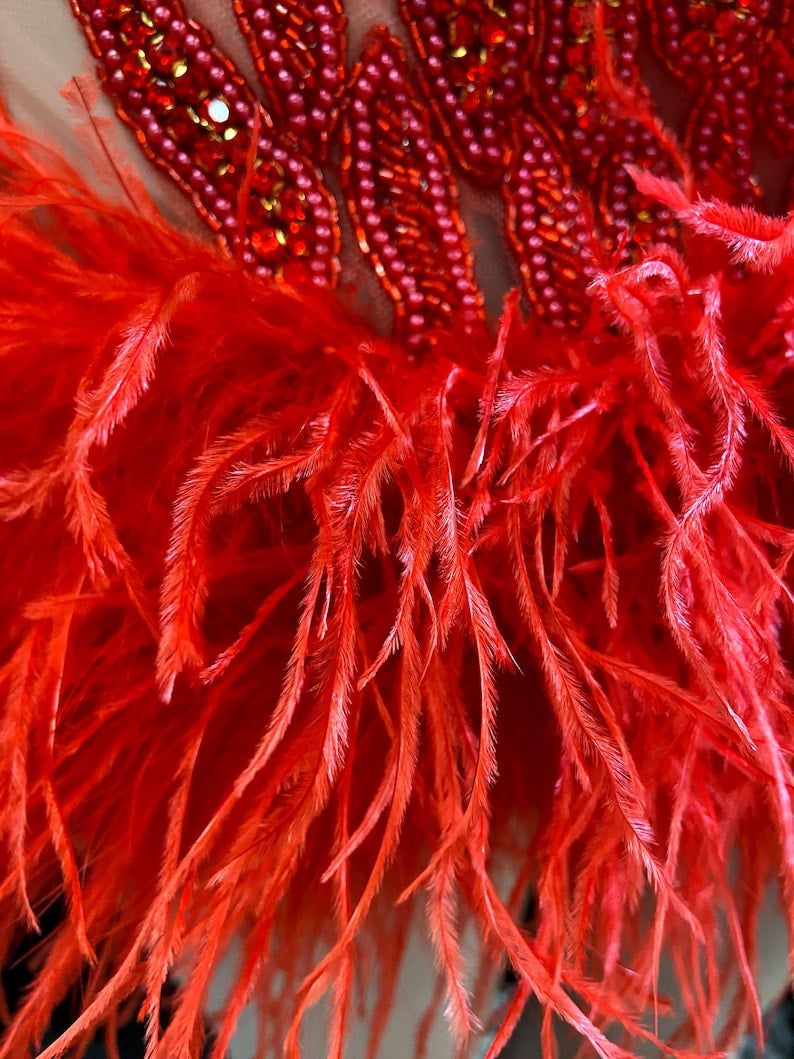 Miki Embllished Red Min Dress