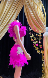 Kim Kardashian-Inspired Two-Piece Tulle Set in soft, flowing fabric for an elegant, chic look.