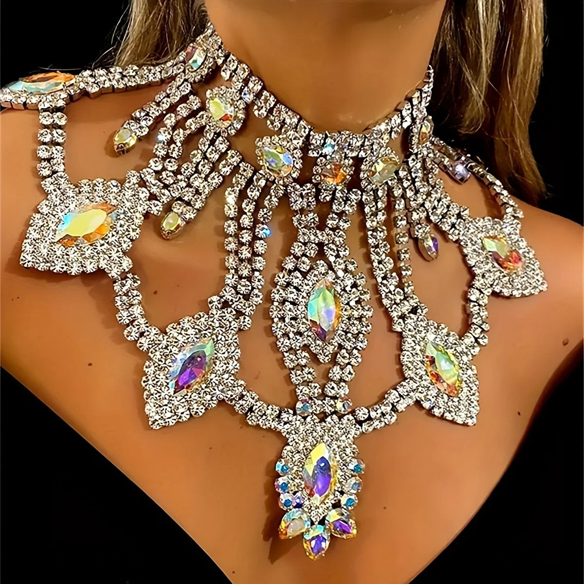 Large Necklace Women's Luxury Shiny