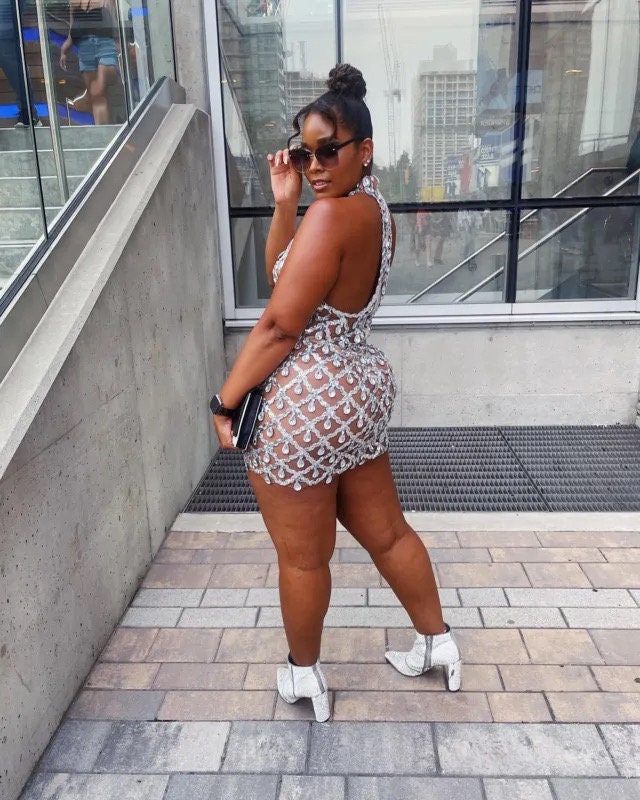 MIDNIGHT MINI RHINESTONE Dress