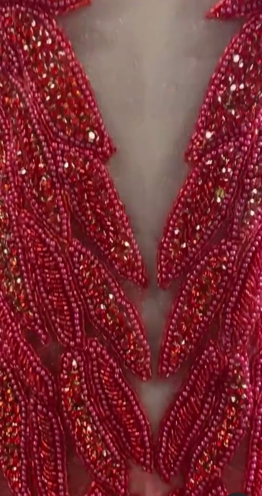 Miki Embllished Red Min Dress
