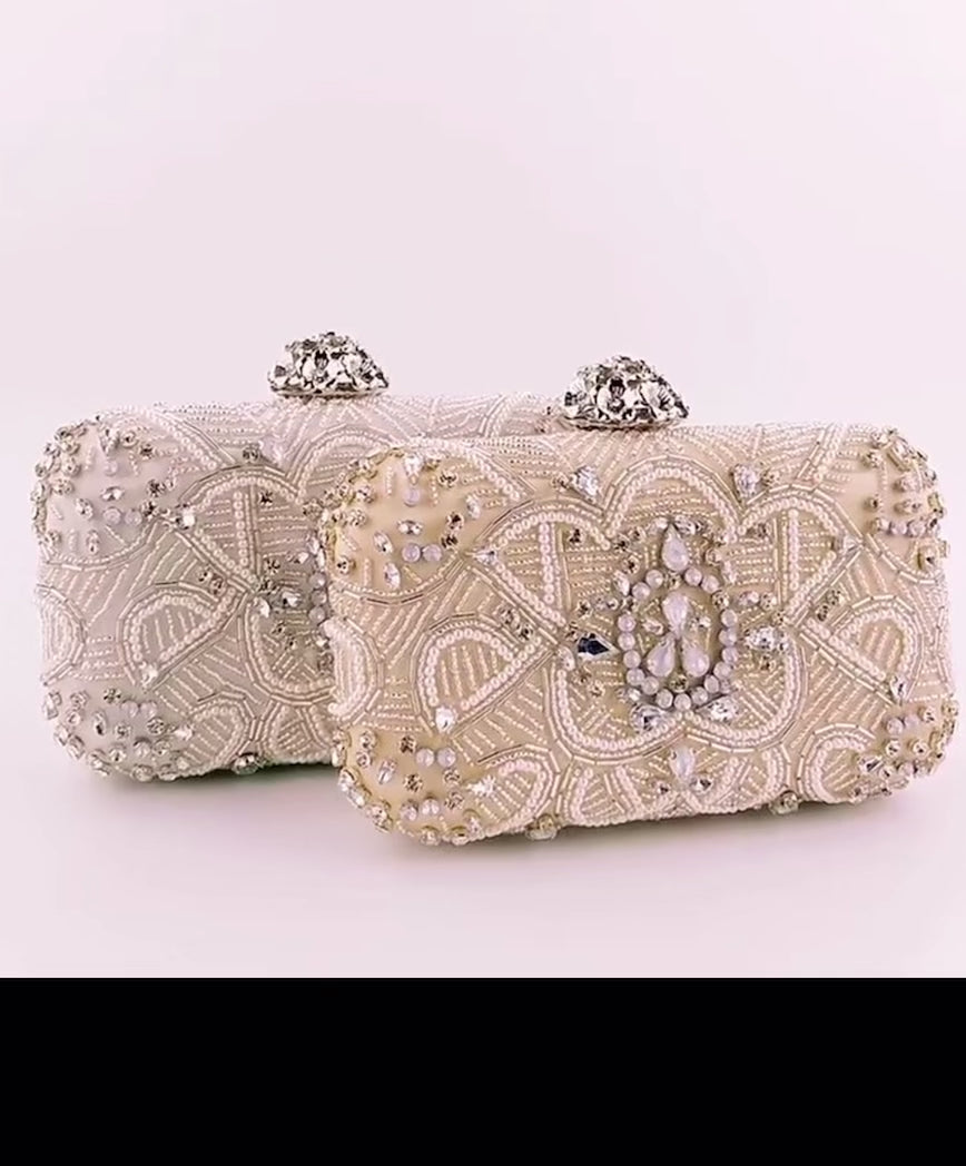 Fashion woman evening small clutch bag bridal clutch purse party pearl clutch evening handbag