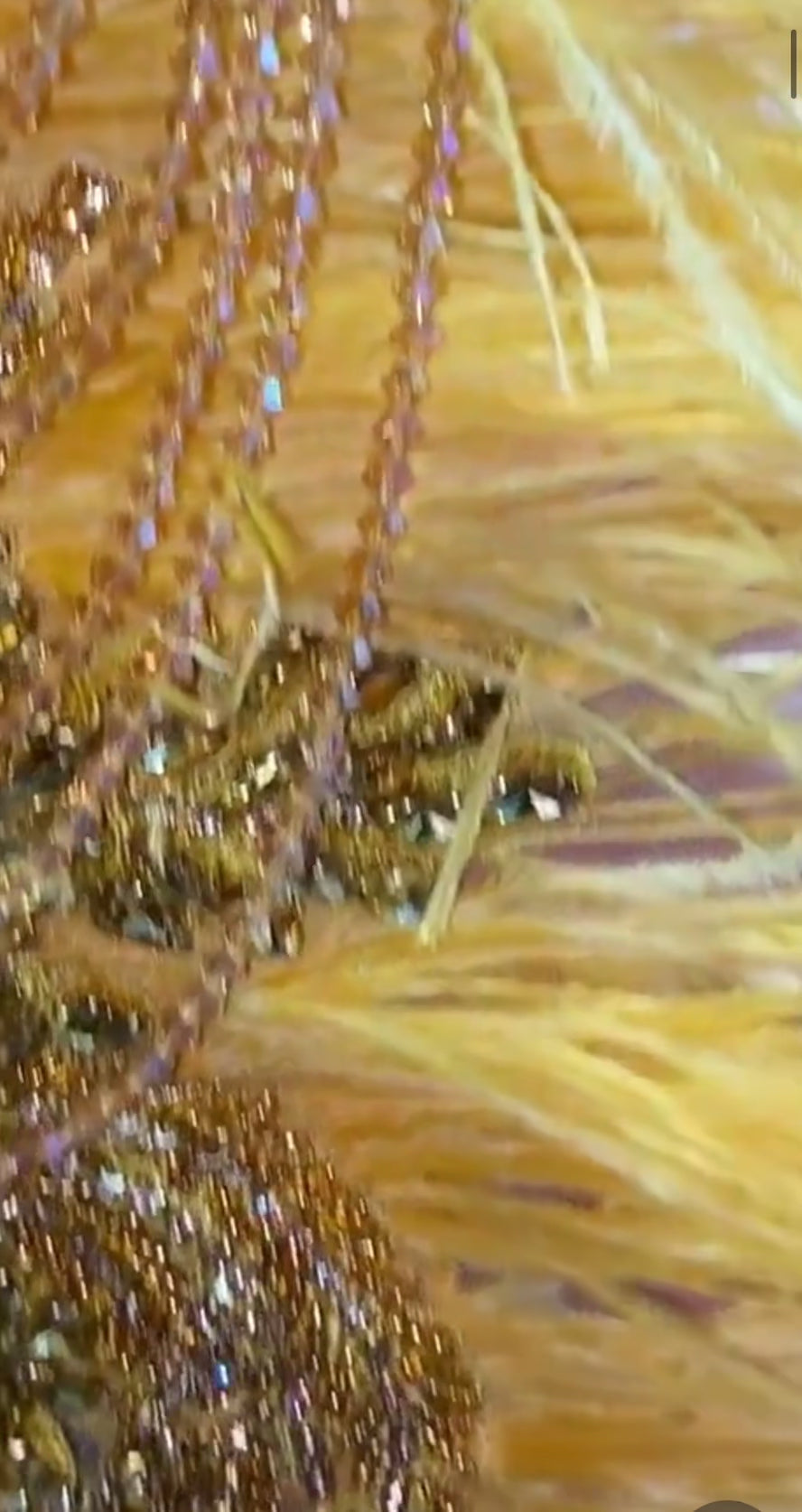 A gold crystal rhinestone birthday party dress with intricate crystal detailing, perfect for glamorous events like birthdays or cocktail parties.